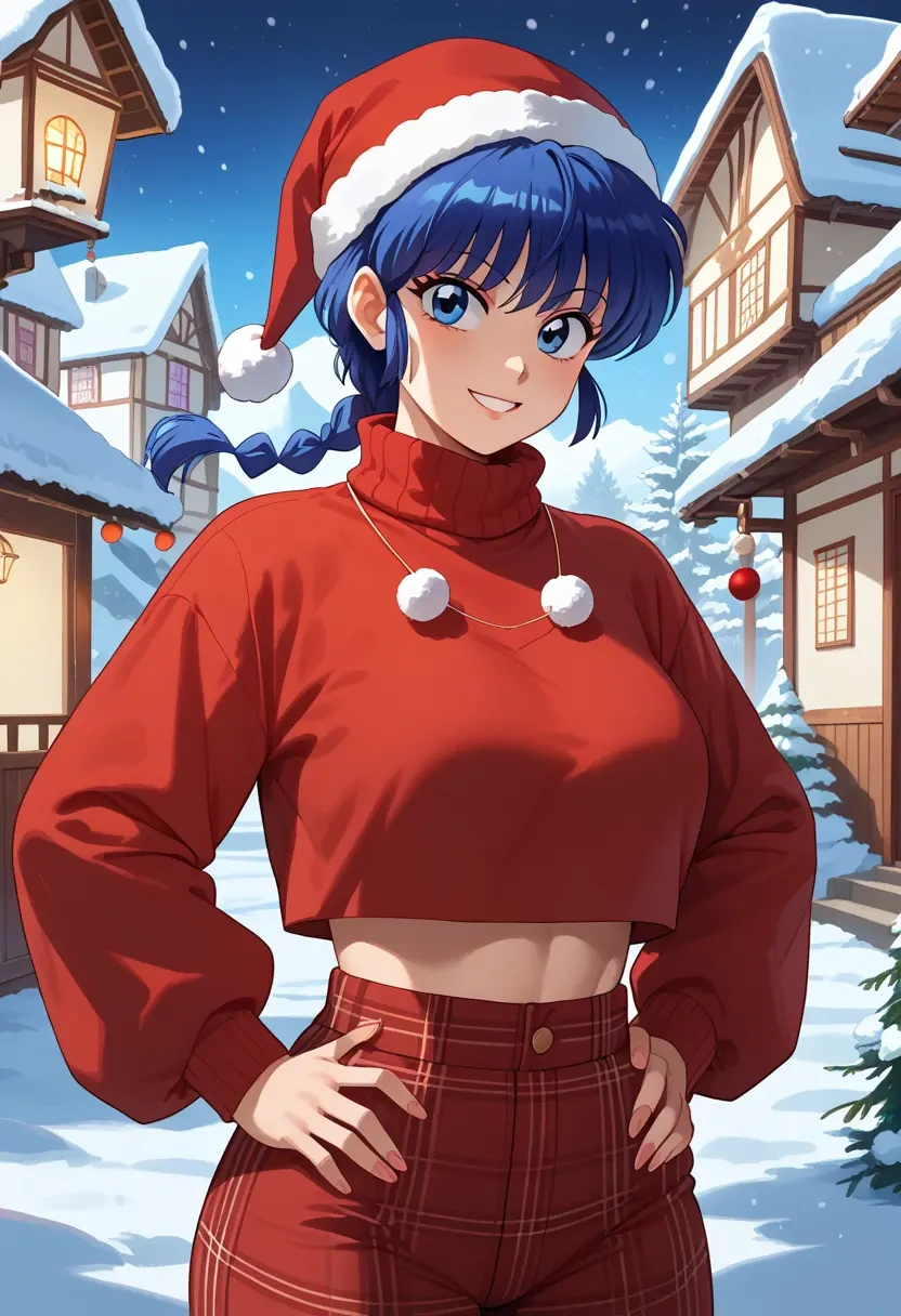 ranma_1_2,ranma_chan,Christmas,plaid trousers  - 