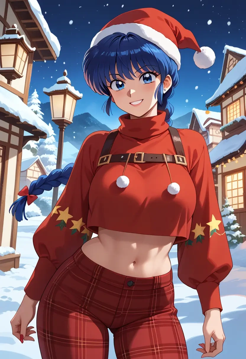 ranma_1_2,ranma_chan,Christmas,plaid trousers  - 