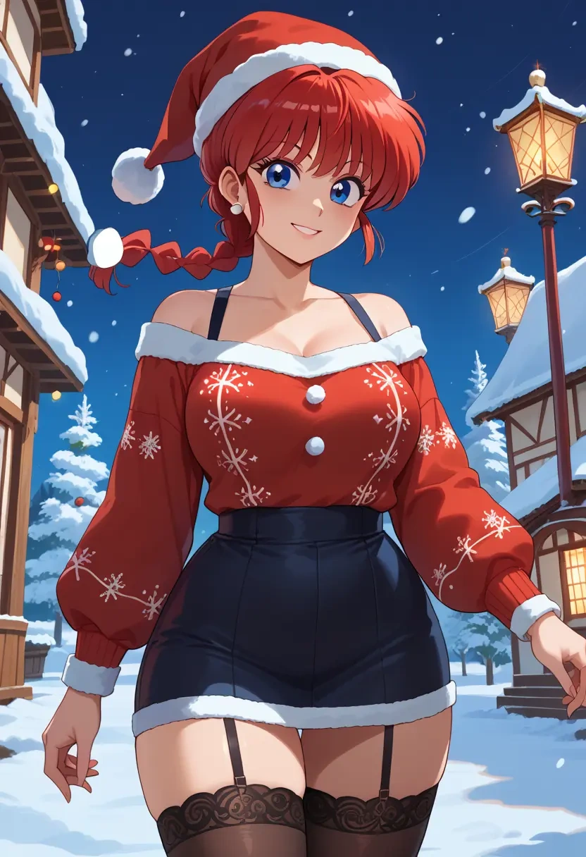 ranma_1_2,ranma_chan,sweater,stockings,Thigh garters  - 