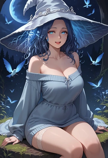 elden_ring,ranni_the_witch,off-shoulder,sweater  - AI generated anime art