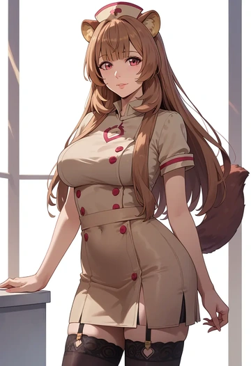 tate_no_yuusha_no_nariagari,raphtalia,nurse pantyhose,mini skirt, sexy  - AI generated anime art