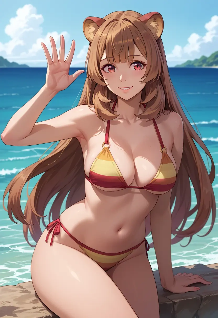 tate_no_yuusha_no_nariagari,raphtalia,bikini,rainbow-colored,sexy  - 