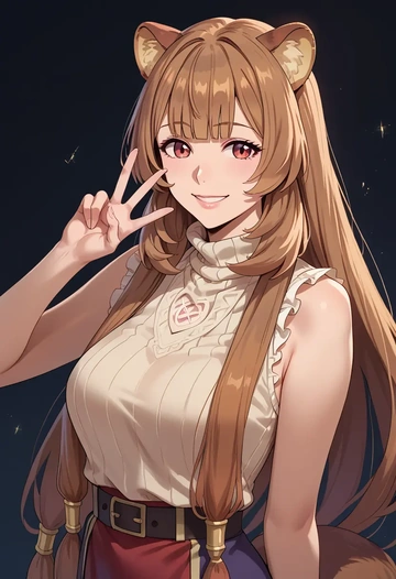 tate_no_yuusha_no_nariagari,raphtalia,turtleneck,knit,maxi skirt  - AI generated anime art