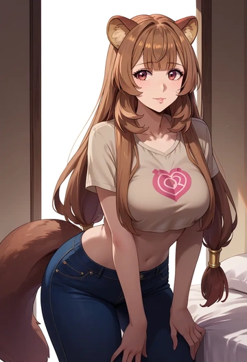 tate_no_yuusha_no_nariagari,raphtalia,crop top  - AI generated anime art