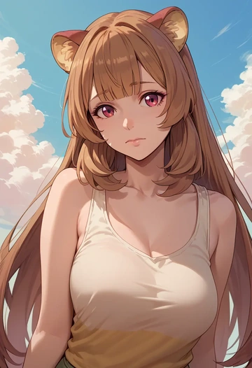 tate_no_yuusha_no_nariagari,raphtalia,tank top,drawstring pants  - AI generated anime art