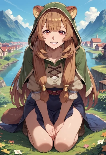 tate_no_yuusha_no_nariagari,raphtalia,crop windbreaker,shorts  - AI generated anime art