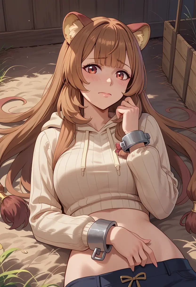 tate_no_yuusha_no_nariagari,raphtalia,hoodie,cropped,high-waisted joggers  - 