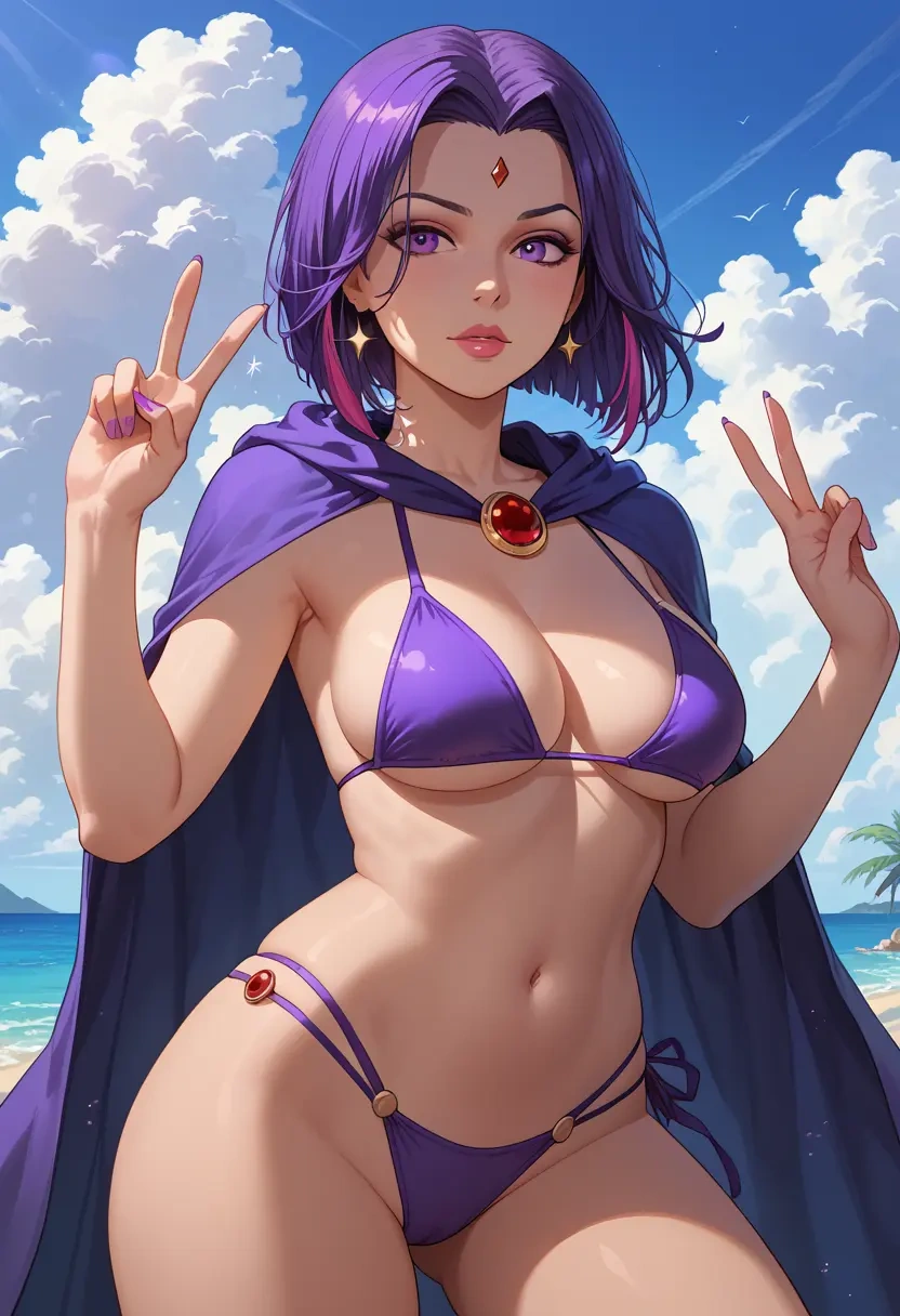 dc_comics,raven,bikini  - 