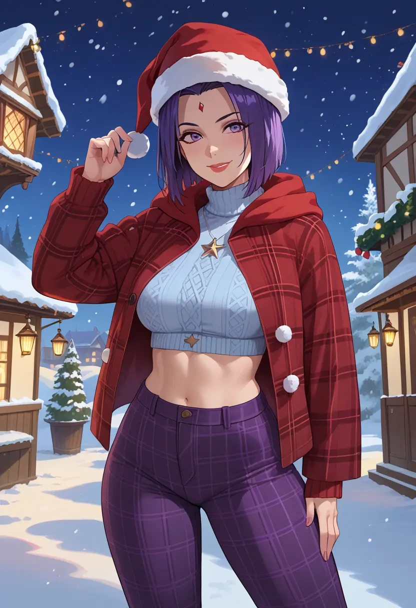 dc_comics,raven,Christmas,plaid trousers  - 