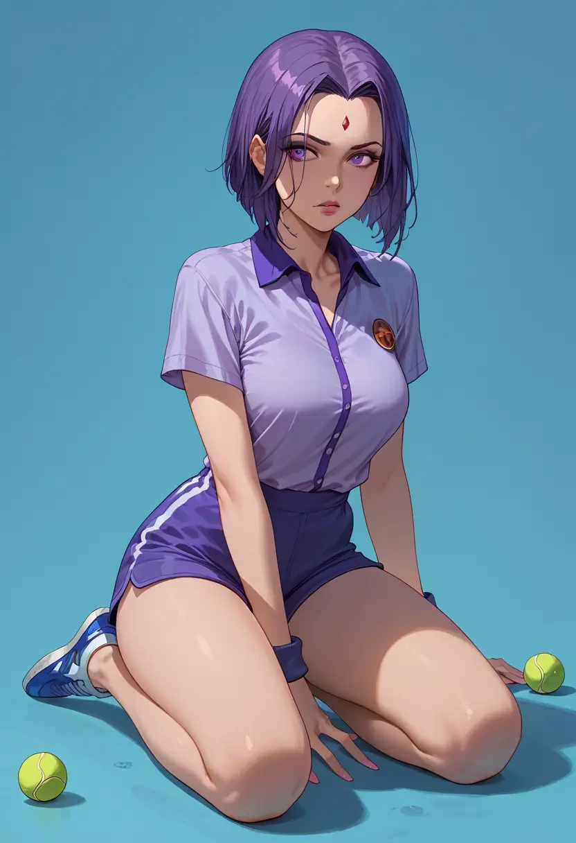 dc_comics,raven,tennis polo,skort  - 