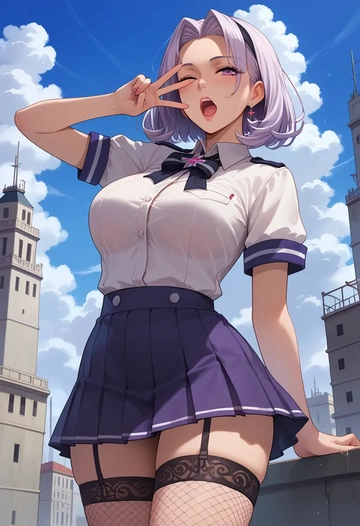 kantai_collection,re-class_battleship,mini skirt, stockings  - AI generated anime art