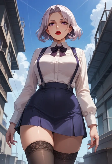 kantai_collection,re-class_battleship,secretary,stockings  - AI generated anime art