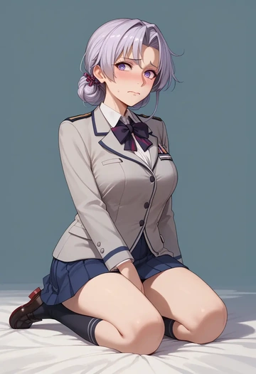 kantai_collection,re-class_battleship,winter,student uniform,blazer  - AI generated anime art