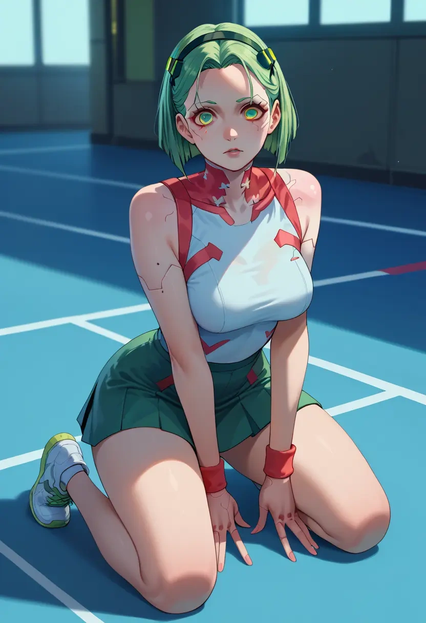 cyberpunk_(series),rebecca_(cyberpunk),tennis skirt  - 