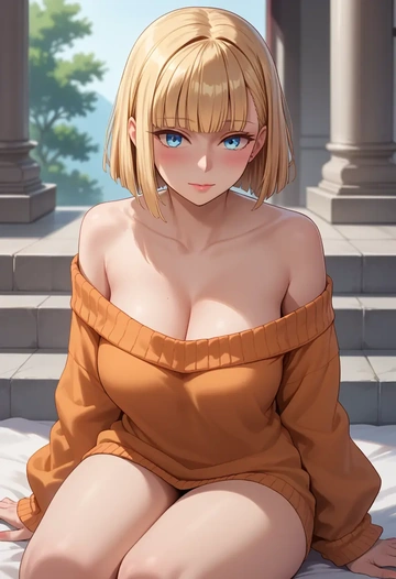 fate_(series),reines_el-melloi_archisorte,orange,sweater  - AI generated anime art