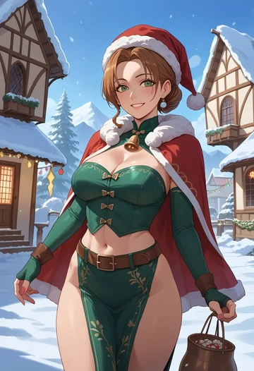 atelier_(series),reisalin_stout,Christmas,dress  - AI generated anime art