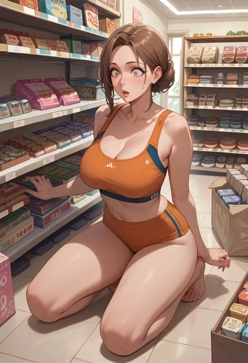 atelier_(series),reisalin_stout,sports bra,wide-leg joggers  - AI generated anime art