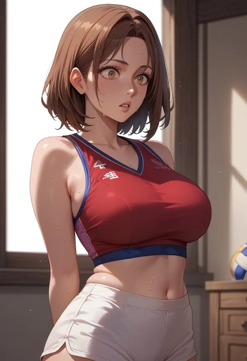 atelier_(series),reisalin_stout,volleyball uniform  - AI generated anime art