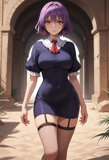 touhou,reisen_udongein_inaba,secretary,stockings,sexy, panties  - AI generated anime art