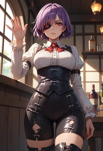 touhou,reisen_udongein_inaba,pirate  - AI generated anime art