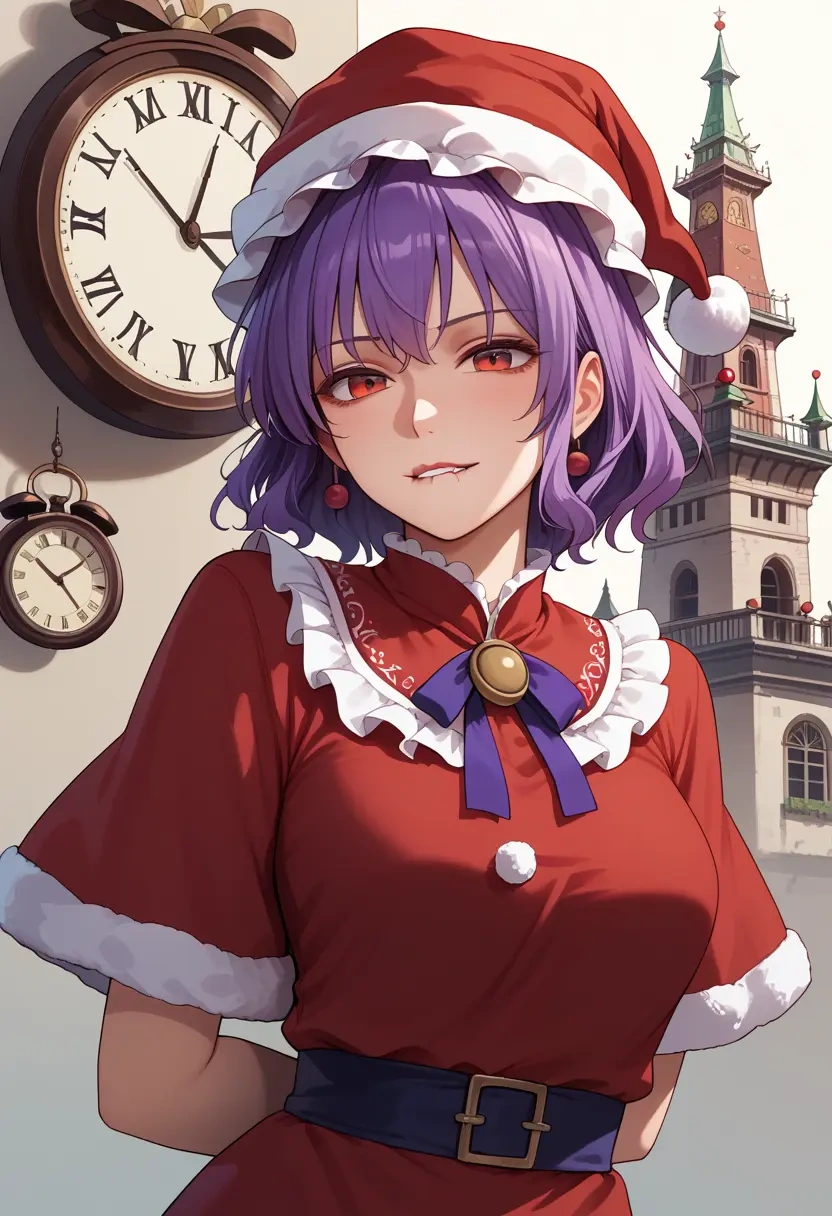 touhou,reisen_udongein_inaba,Christmas,red velvet dress  - 