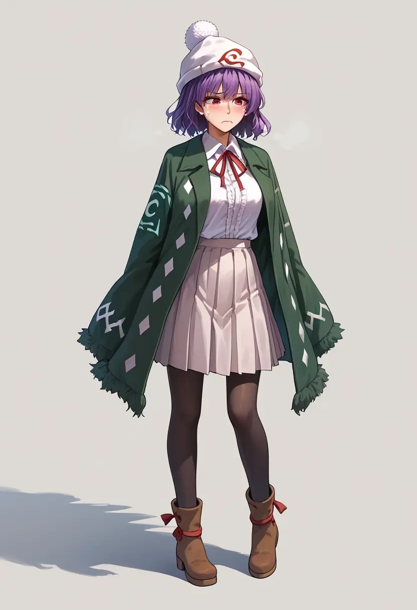 touhou,reisen_udongein_inaba,winter,student uniform,duffle coat  - 