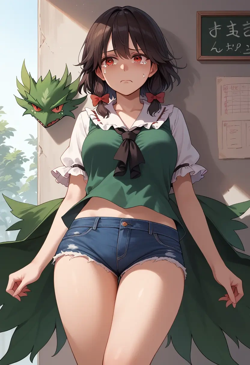 touhou,reiuji_utsuho,shorts,sexy  - 