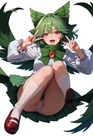 touhou,reiuji_utsuho,spring,student uniform,blouse  - AI generated anime art