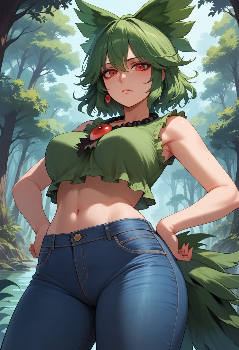 touhou,reiuji_utsuho,crop top  - 