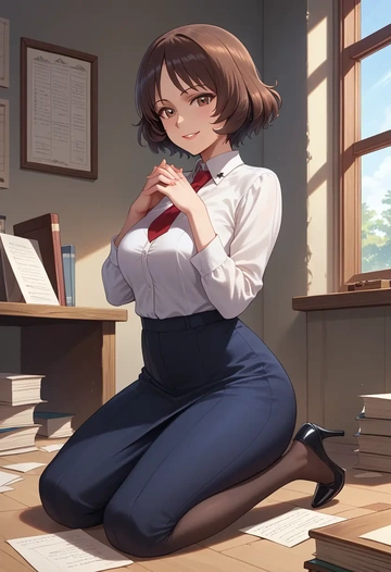 girls_und_panzer,reizei_mako,OL  - AI generated anime art