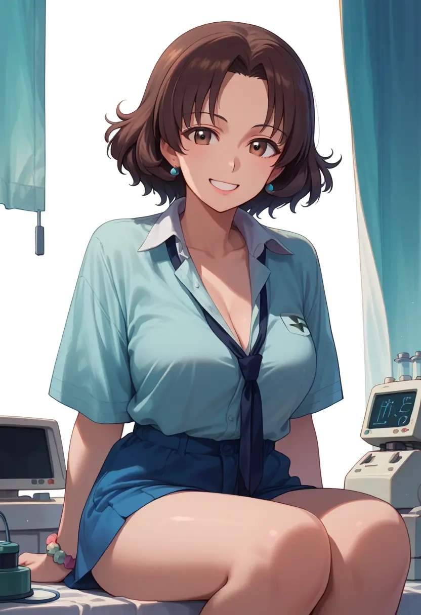 girls_und_panzer,reizei_mako,tie-dye shirt,dolphin shorts  - 