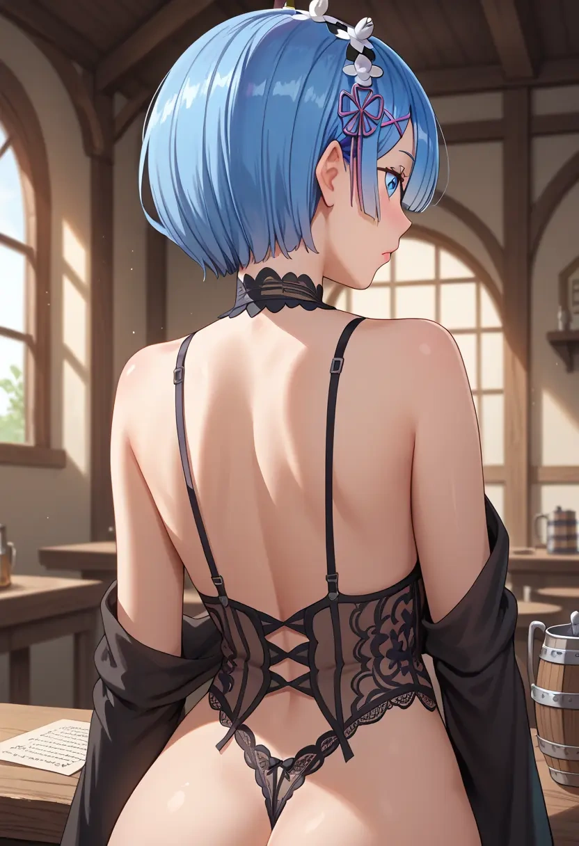 re_zero_kara_hajimeru_isekai_seikatsu,rem_(re_zero),lingerie  - 