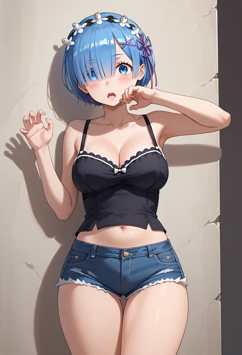 re_zero_kara_hajimeru_isekai_seikatsu,rem_(re_zero),shorts,sexy  - 