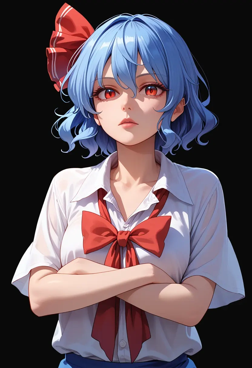 touhou,remilia_scarlet,tie-dye shirt,dolphin shorts  - 