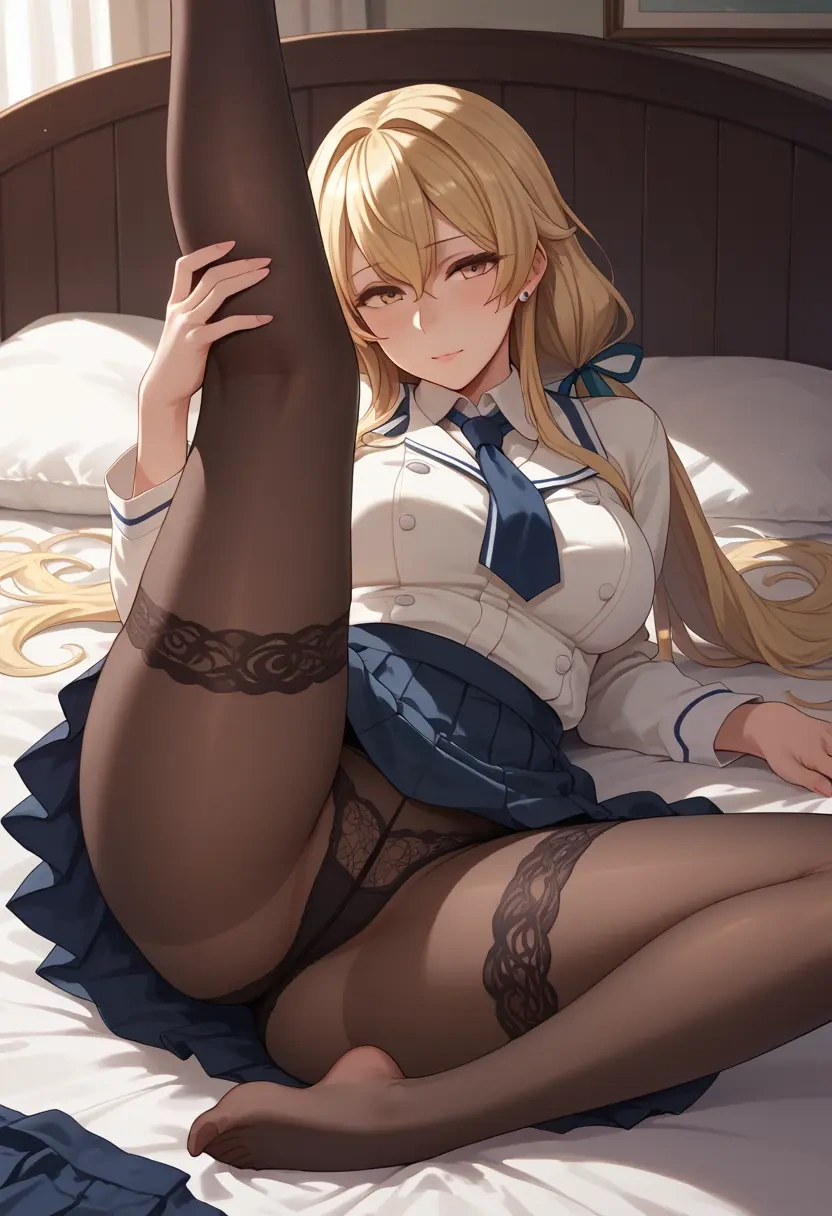 kantai_collection,rensouhou_chan,pantyhose,stocking,spread legs,one leg up,sexy  - 