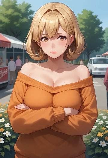 kantai_collection,rensouhou_chan,orange,sweater  - AI generated anime art