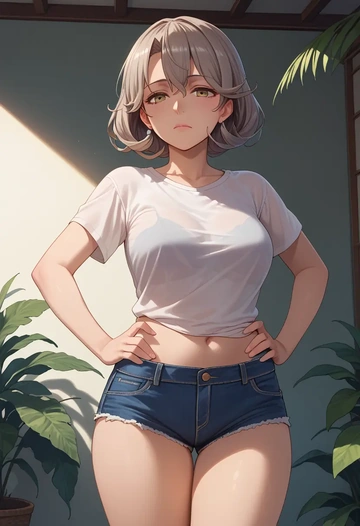 kantai_collection,rensouhou_kun,denim shorts  - AI generated anime art