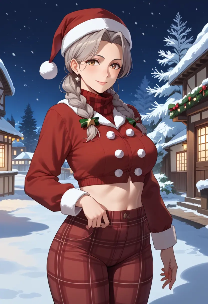 kantai_collection,rensouhou_kun,Christmas,plaid trousers  - 