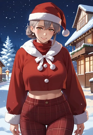 kantai_collection,rensouhou_kun,Christmas,plaid trousers  - AI generated anime art