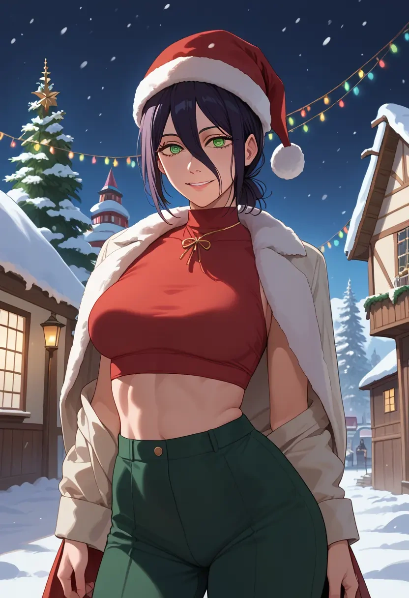 chainsaw_man,reze_(chainsaw_man),Christmas,dress  - 