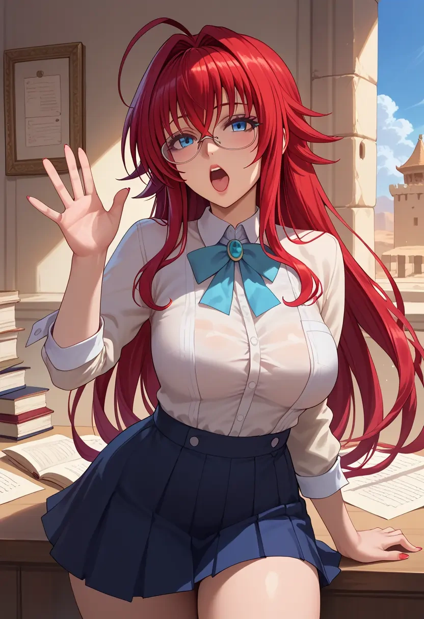 high_school_dxd,rias_gremory,OL, glasses,  - 