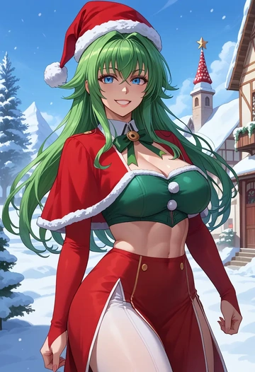 high_school_dxd,rias_gremory,Christmas,dress  - AI generated anime art