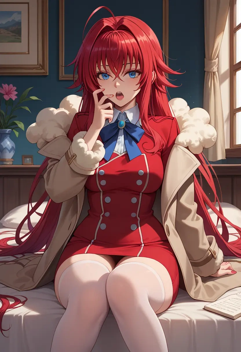 high_school_dxd,rias_gremory,coat,long,double-breasted,pencil skirt  - 