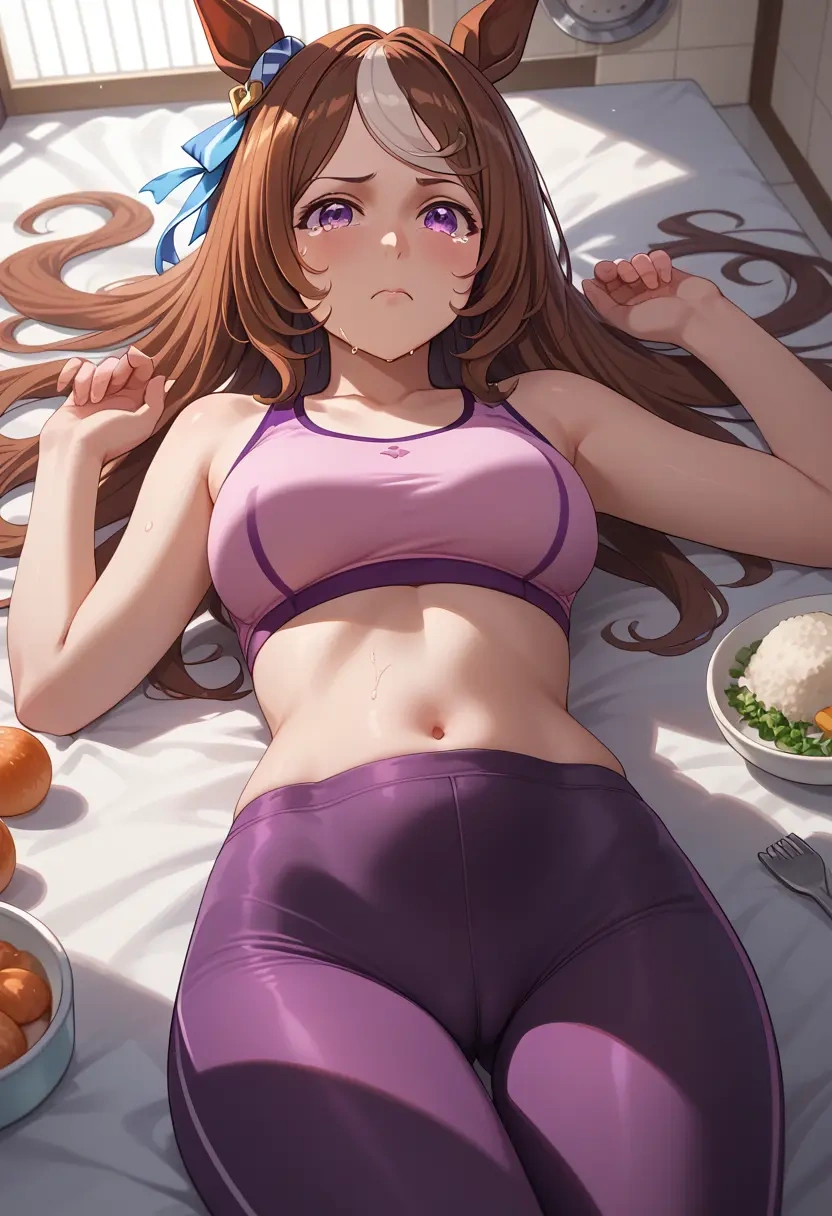 umamusume,rice_shower_(umamusume),yoga shorts, bra  - 