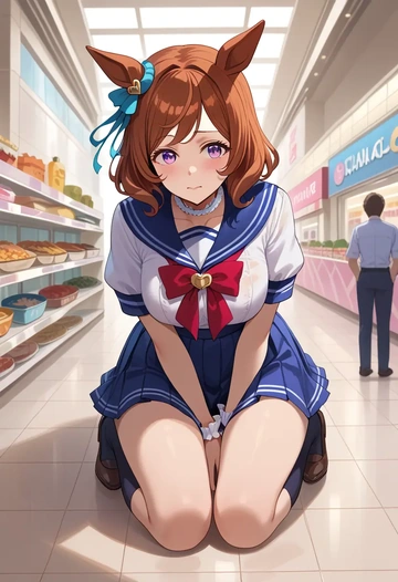 umamusume,rice_shower_(umamusume),sailor, uniform  - AI generated anime art