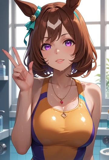 umamusume,rice_shower_(umamusume),swimsuit,sexy  - AI generated anime art