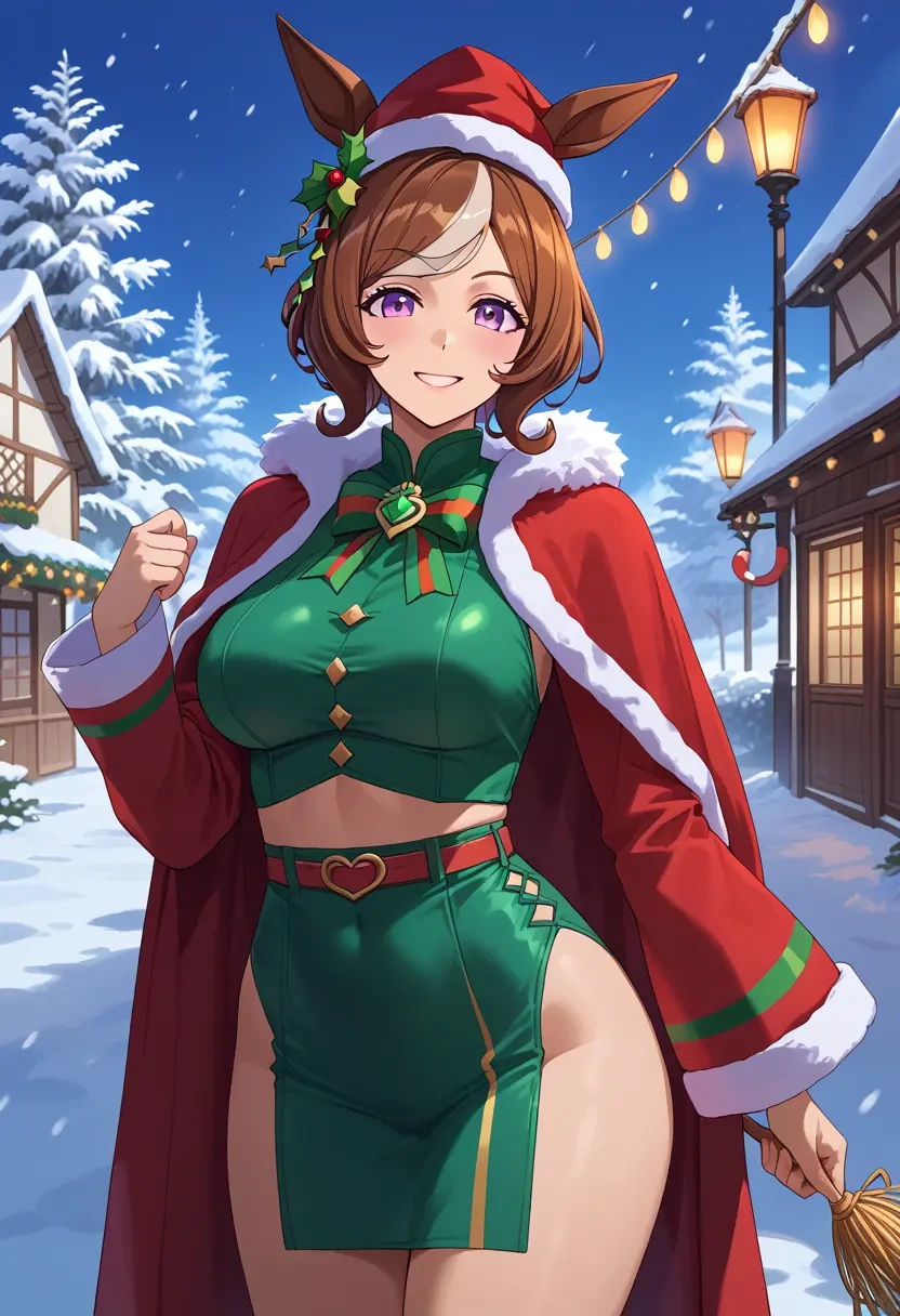 umamusume,rice_shower_(umamusume),Christmas,dress  - 