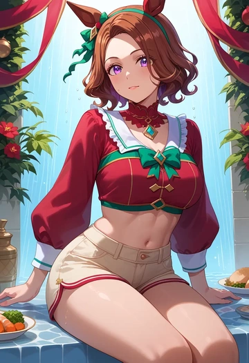 umamusume,rice_shower_(umamusume),red velvet shorts  - AI generated anime art