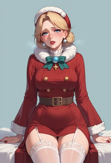 kantai_collection,richelieu_(kancolle),Christmas,sexy, stockings,  - AI generated anime art