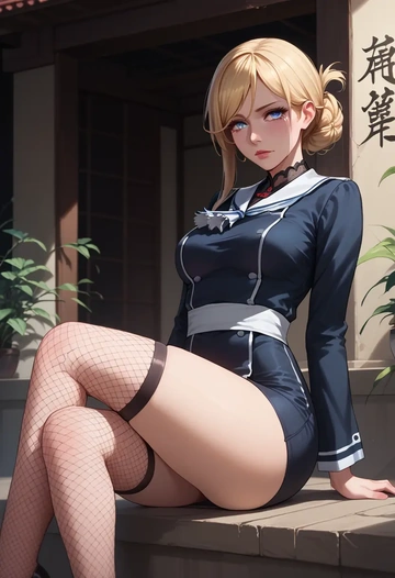 kantai_collection,richelieu_(kancolle),secretary,stockings,sexy, panties  - AI generated anime art